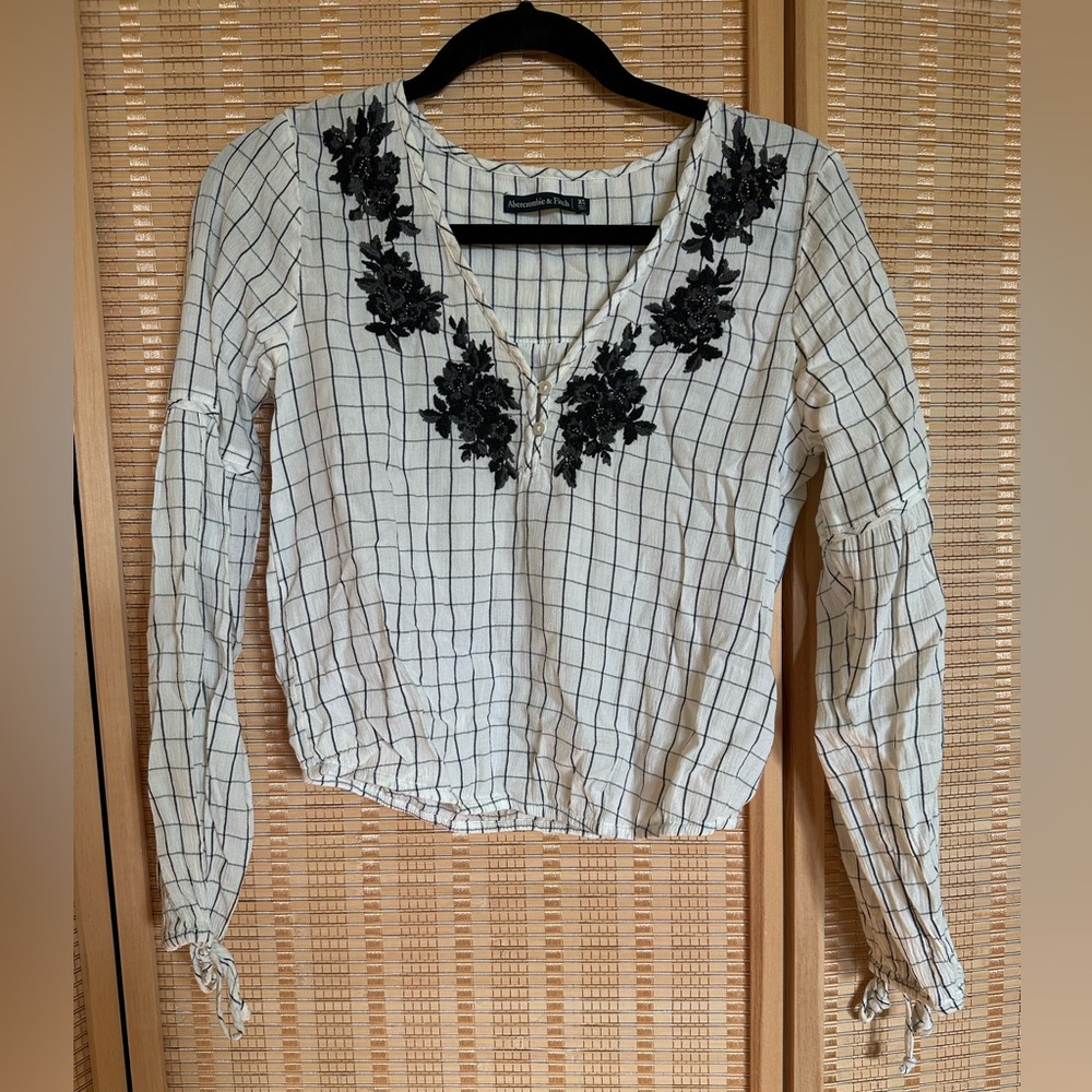 Abercrombie Crop Long Sleeve Shirt